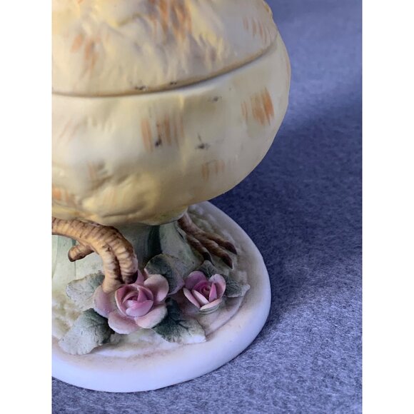 Vintage Lefton China Porcelain Baby Chick Trinket Box with Lid 1960s - Picture 3 of 12